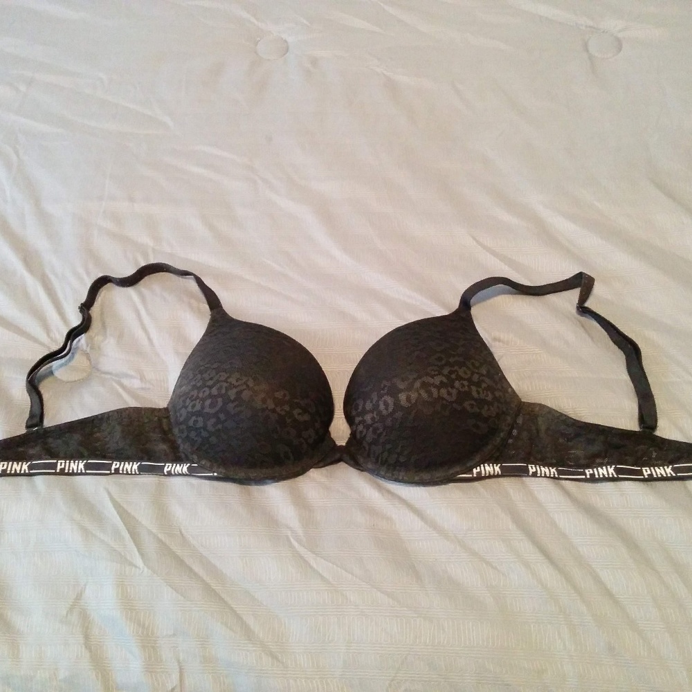 Victoria's Secret PINK Leopard Push Up Bra 34C